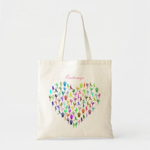 Bolso De Tela Yoga Poses Heart Thunder_Cove