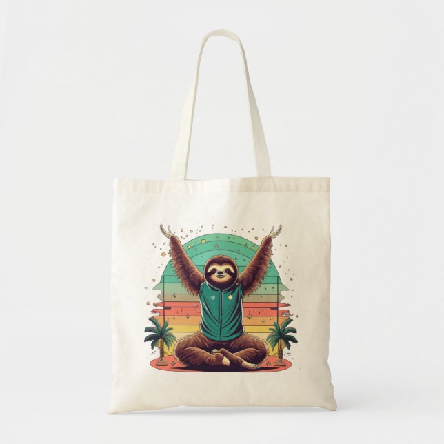 Bolso De Tela Yoga Sloth (Frente)