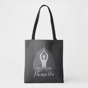 Bolso De Tela Yoga Studio Instructor Meditación Pose Bodhi Leaf