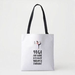 Bolso De Tela Yoga y vino