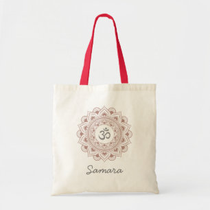 Bolso De Tela Yoga Yogi Lady Lotus Mandala Om Eco Simple Groceri