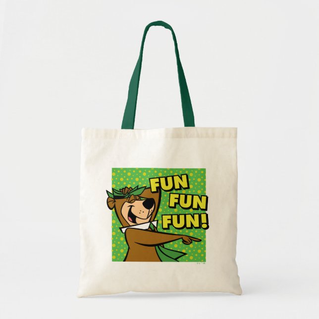 Bolso De Tela Yogi Bear Fun Fun Fun (Frente)