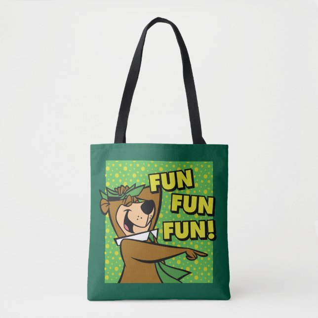 Bolso De Tela Yogi Bear Fun Fun Fun (Anverso)