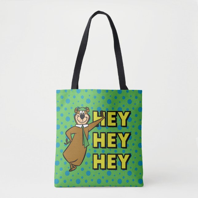 Bolso De Tela Yogi Bear Hey Hey (Anverso)