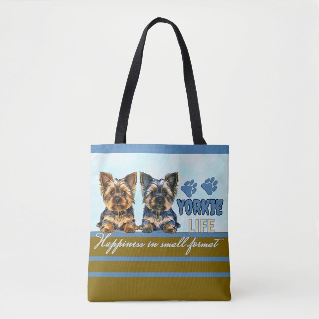 Bolso De Tela Yorkie lindo (Anverso)