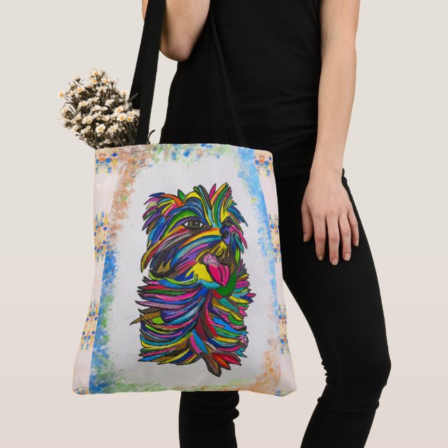 Bolso De Tela Yorkie Love BG Tote Bag (Detalle)