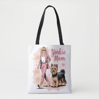 Bolso De Tela Yorkie Mom Tote Bag
