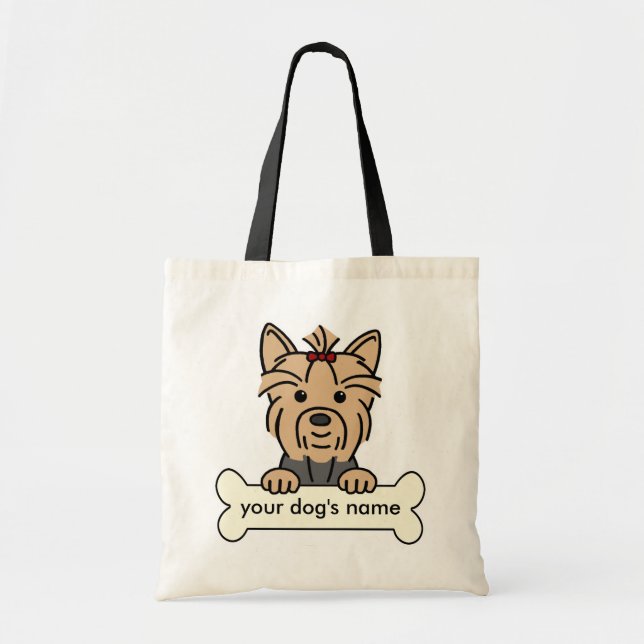 Bolso De Tela Yorkie personalizado (Frente)
