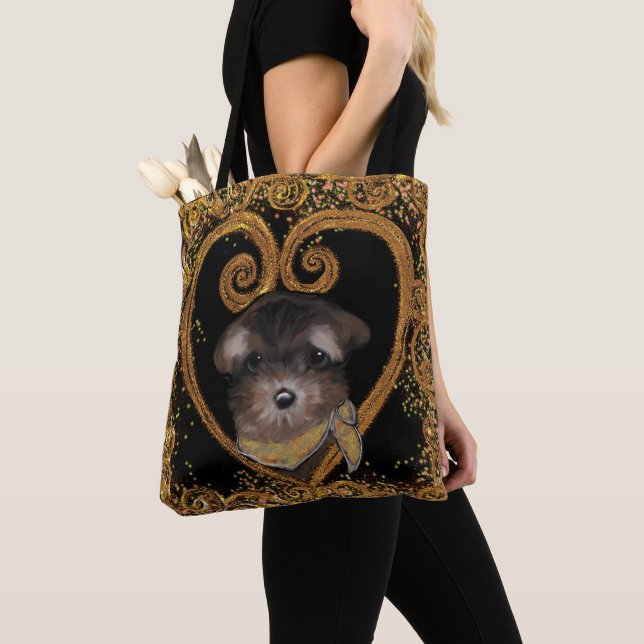 Bolso De Tela Yorkie Poo (Detalle)