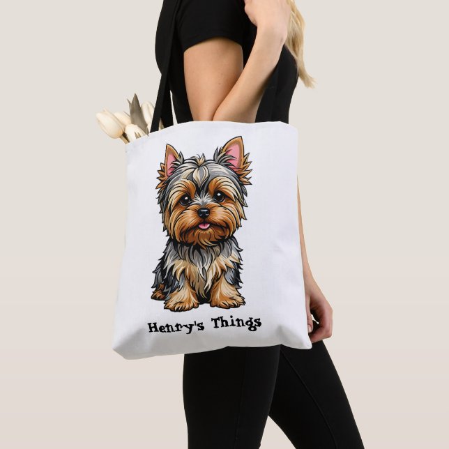 Bolso De Tela Yorkshire Terrier (Detalle)
