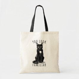 Bolso De Tela You Look Familiar Black Cat Feeling Magical Witch