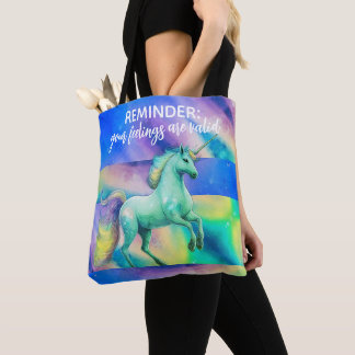 Bolso De Tela Your Feelings Are Valid Mermaid Tie Dye Unicorn