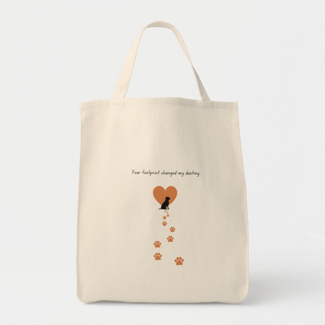 Bolso De Tela Your footprint changed my destiny (Frente)