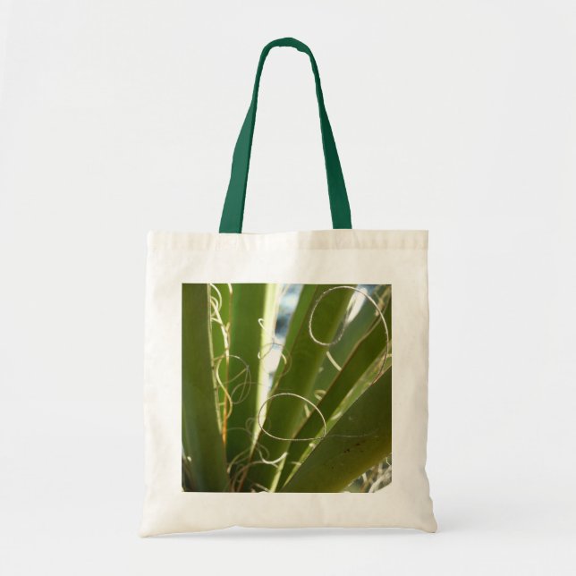 Bolso De Tela Yucca deja fotografía verde de la naturaleza (Frente)