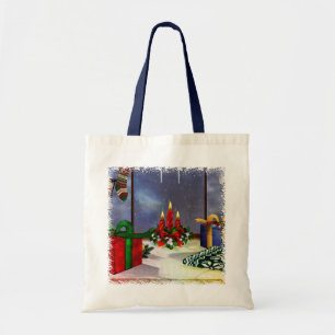 Bolso De Tela Yule Time Reflexiones Holiday Art GIFT