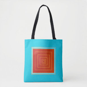 Bolso De Tela Yummy Aqua y el Centro Naranja/Rojo >Bolsas de Tot