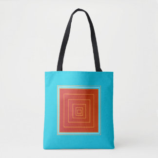 Bolso De Tela Yummy Aqua y el Centro Naranja/Rojo >Bolsas de Tot