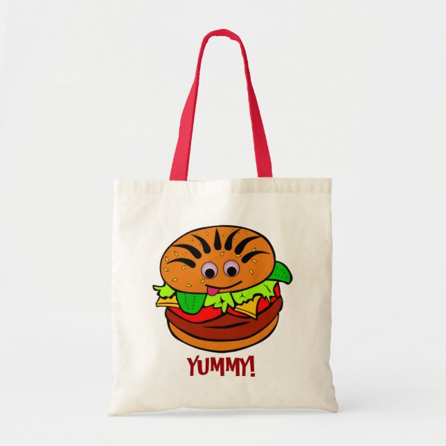 Bolso De Tela Yummy Hamburger (Frente)