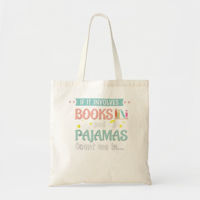 Bolso De Tela Yummy Leyendo gato - Divertido libro Tea Lover reg (Frente)
