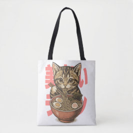 Bolso De Tela Yummy Ramen Kitten