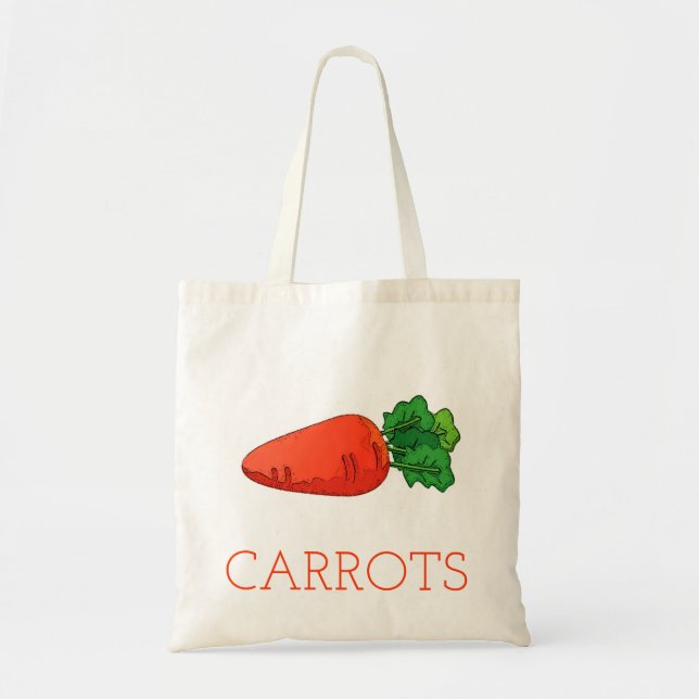 Bolso De Tela Zanahoria (Frente)