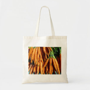 Bolso De Tela Zanahorias Naranjas de Cosecha Fresca de la Granja