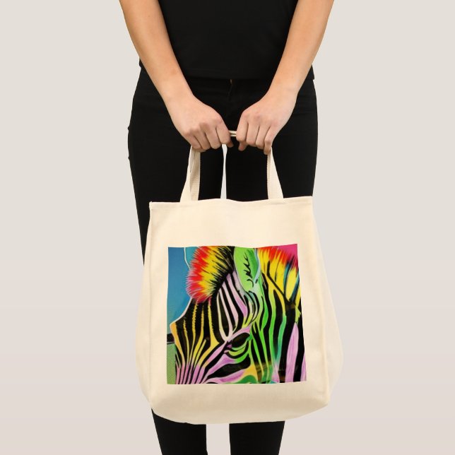 Bolso De Tela Zany Zebra (Anverso (producto))