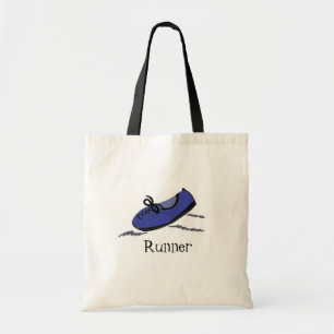 Bolso De Tela Zapato Corredor Azul - Corredor