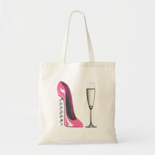 Bolso De Tela Zapato del estilete del sacacorchos y vidrio