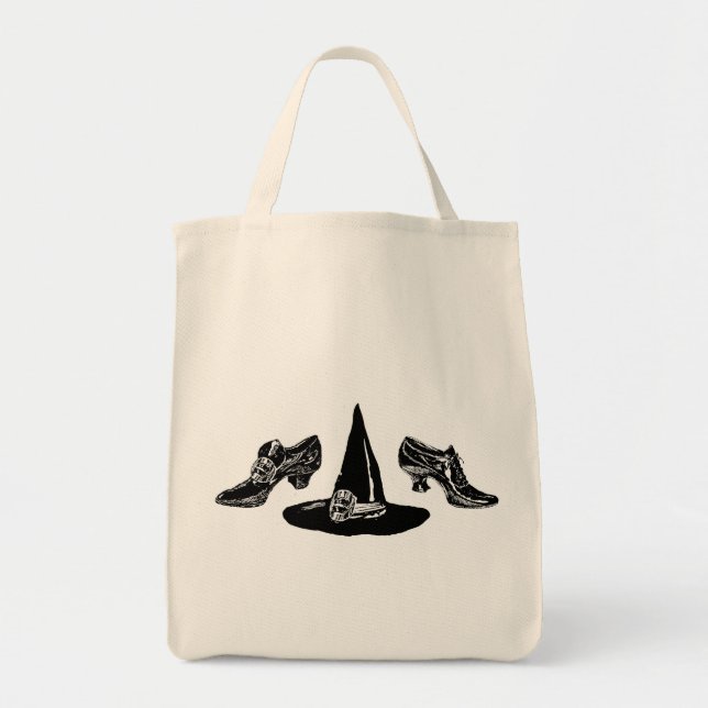 Bolso De Tela Zapatos de bruja (Frente)