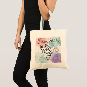 Bolso De Tela Zapatos de tacón alto con letra elegante Team Brid