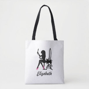 Bolso De Tela Zapatos femeninos rosados y negros elegantes y