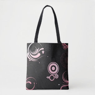 Bolso De Tela Zapatos rosados-negros-blancos