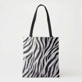 Bolso De Tela Zebra blanca negra imprime Safari animal