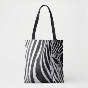 BOLSO DE TELA ZEBRA CLOSE-UP VIEW