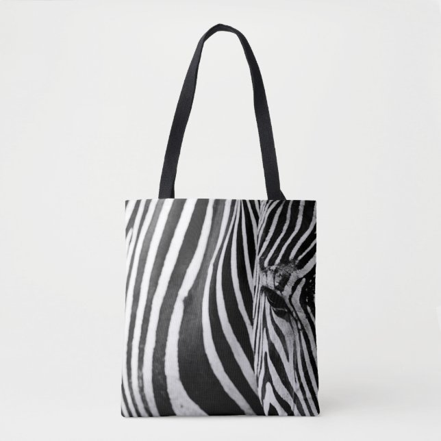 BOLSO DE TELA ZEBRA CLOSE-UP VIEW (Anverso)