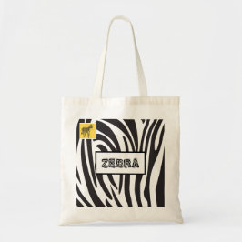 Bolso De Tela Zebra franjas en blanco y negro, diseño moderno
