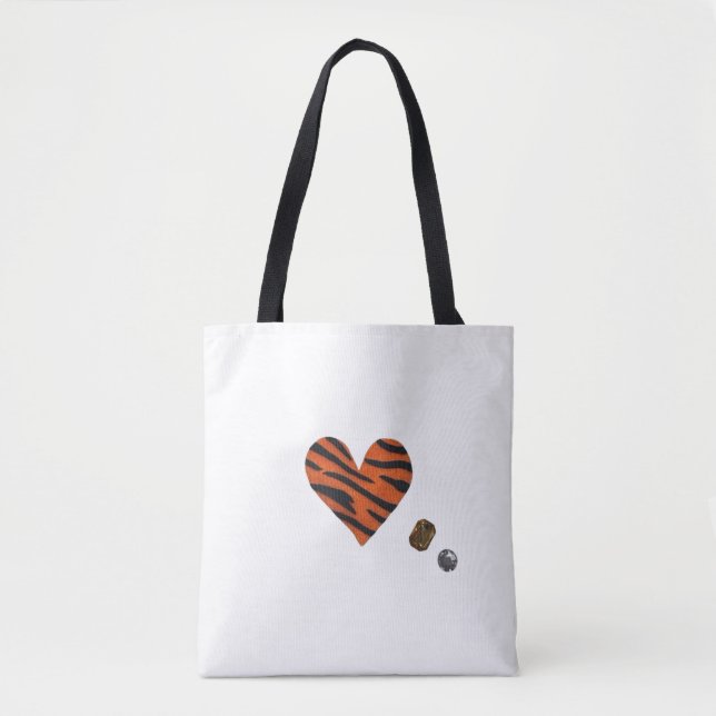 Bolso De Tela Zebra-heart (Anverso)
