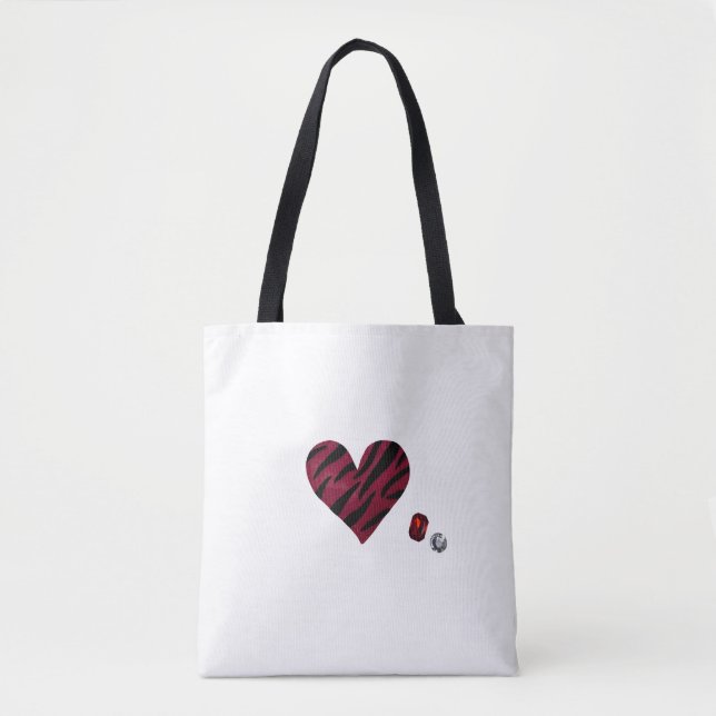 Bolso De Tela Zebra-heart (Anverso)