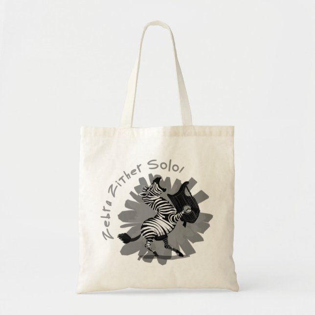 Bolso De Tela Zebra Zither Solo (Frente)