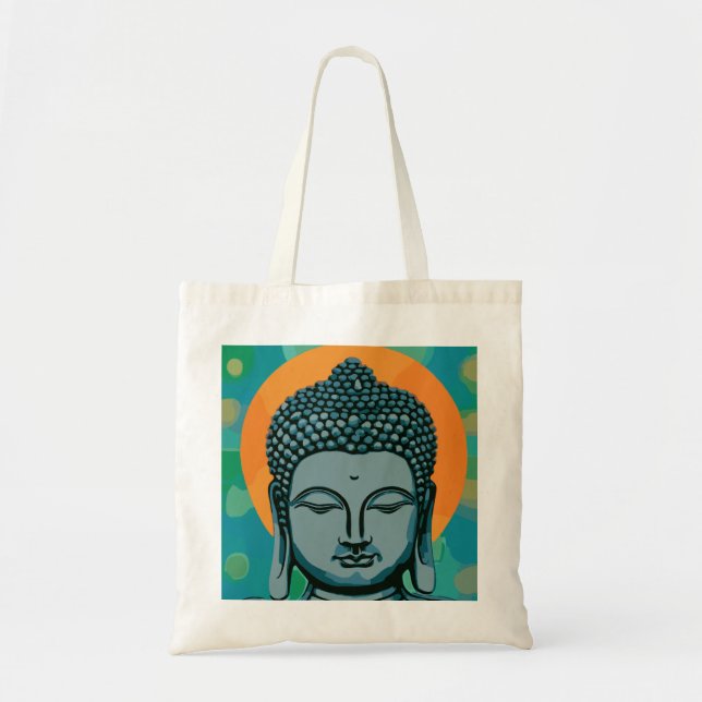Bolso De Tela Zen Buddha Head (Frente)