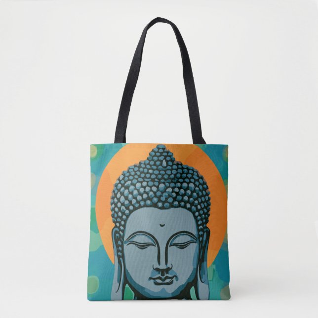 Bolso De Tela Zen Buddha Head (Anverso)
