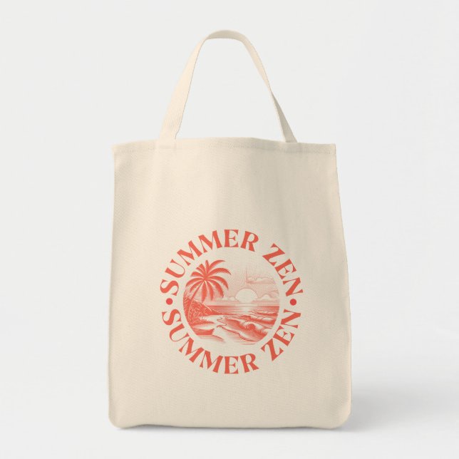 Bolso De Tela Zen de verano: Sol y serenidad (Frente)