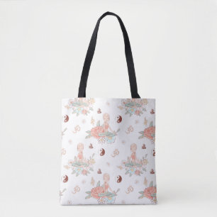 Bolso De Tela Zen Yoga Meditación Cute Loto Namaste Pastel