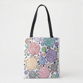 Bolso De Tela Zentangle circles pattern