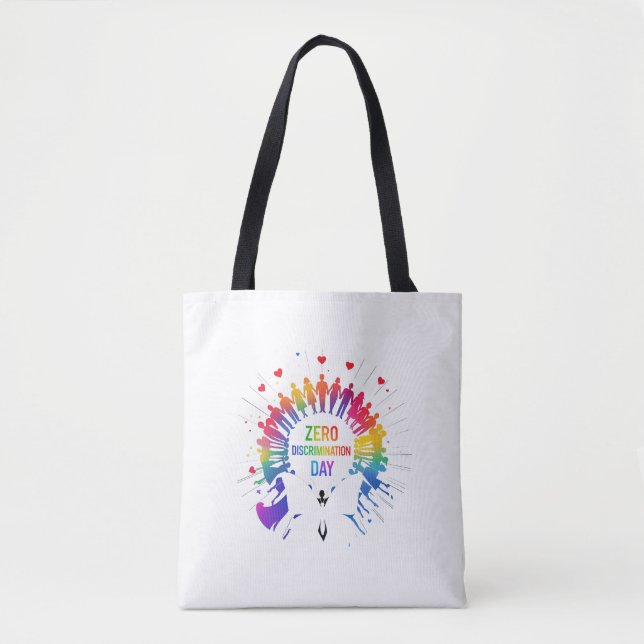 Bolso De Tela Zero Discrimination Day  (Anverso)