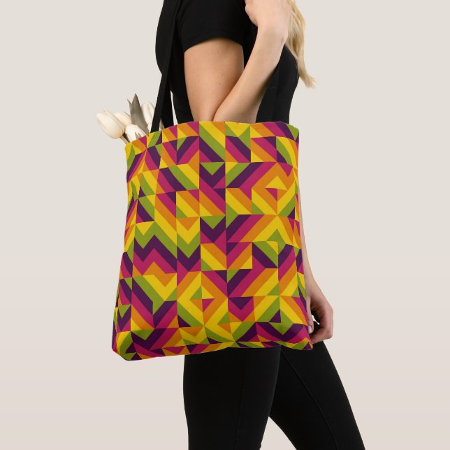 Bolso De Tela Zest Mosaic Chevron (Detalle)