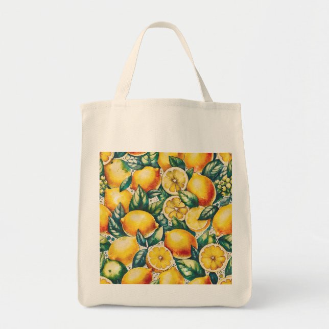 Bolso De Tela Zesty Lemon Citrus (Frente)