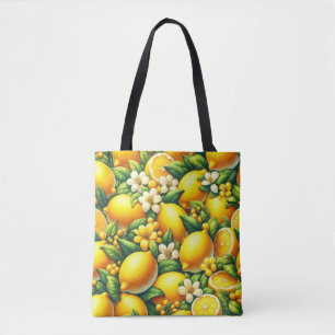 Bolso De Tela Zesty Lemon Whirl: una sinfonía de cítricos