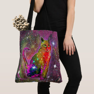Bolso De Tela Zeta de gato cósmico